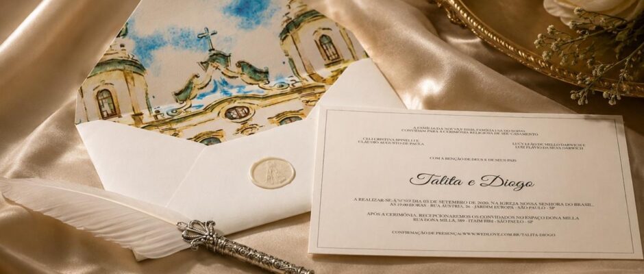 Papel e Poesia: convites de casamento que transformam a primeira impressão em uma lembrança inesquecível
