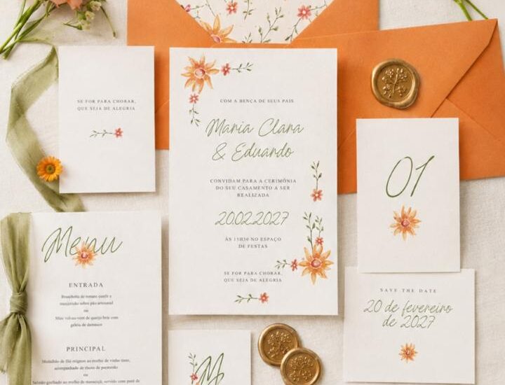 Papelaria de casamento com significado: quando cada detalhe conta a história do casal